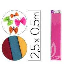 Papel crespón liderpapel 50 cm x 2.5m 34g/m2 rosa