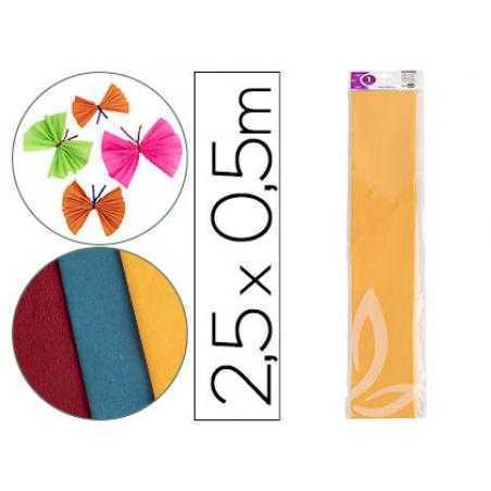Papel crespón liderpapel 50 cm x 2.5m 34g/m2 amarillo oro