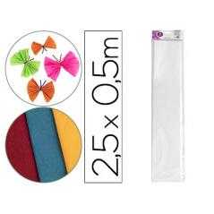 Papel crespón liderpapel 50 cm x 2.5m 34g/m2 blanco