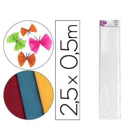 Papel crespón liderpapel 50 cm x 2.5m 34g/m2 blanco
