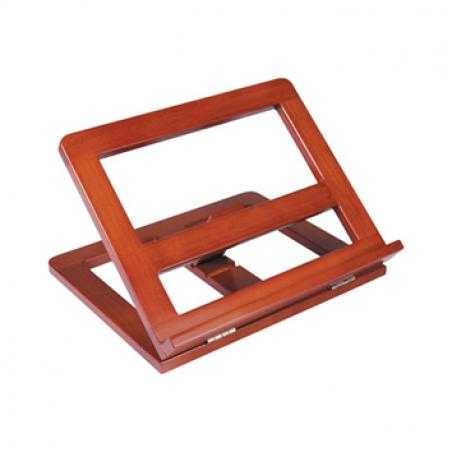 Atril sujetalibros q-connect madera color cognac 330x270x65 mm
