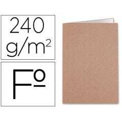 Subcarpeta liderpapel folio kraft interior blanco 240g/m2
