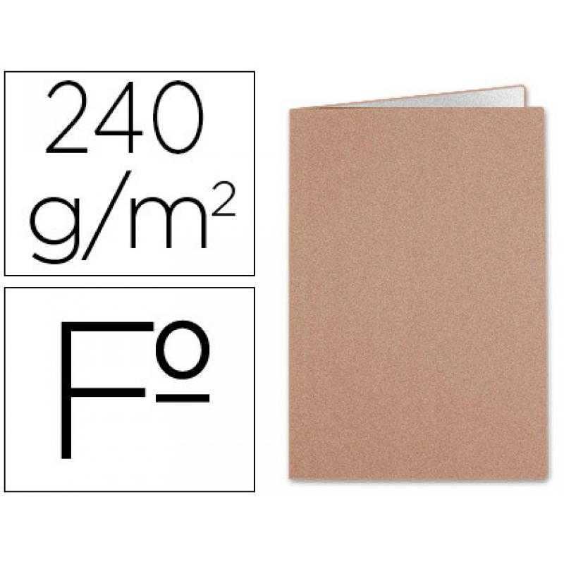 Subcarpeta liderpapel folio kraft interior blanco 240g/m2