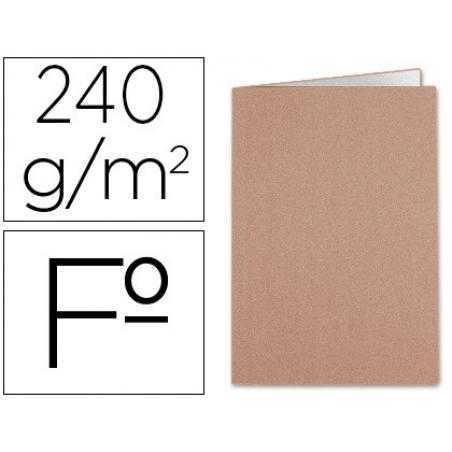 Subcarpeta liderpapel folio kraft interior blanco 240g/m2