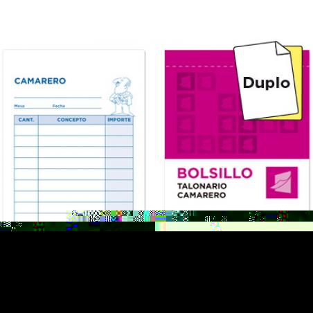 Talonario liderpapel camarero bolsillo original y copia t250