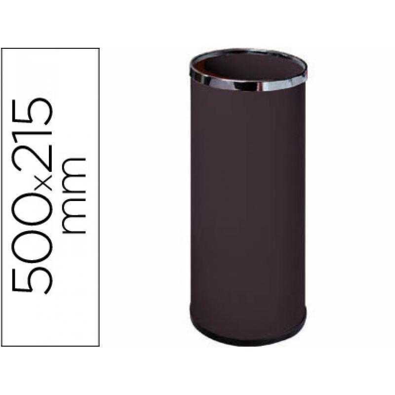 Paraguero metalico 301 negro aros cromado 50x21,5 cm