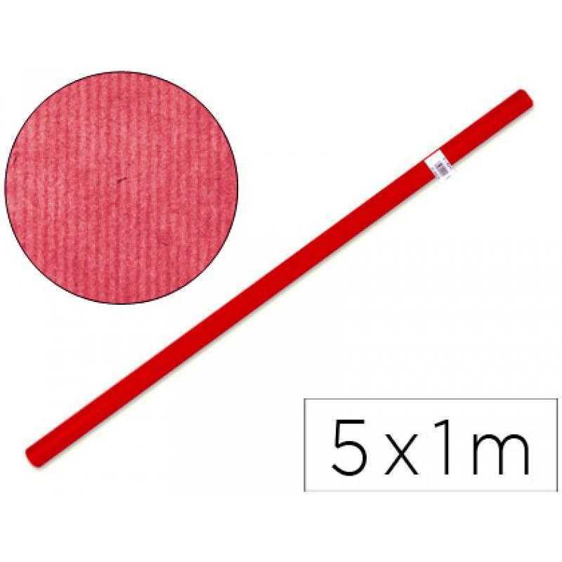 Papel kraft liderpapel rojo rollo de 5x1 mt