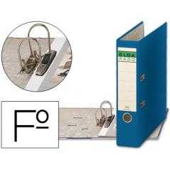 Archivador de palanca elba carton forrado folio azul lomo de 80 mm rado chic