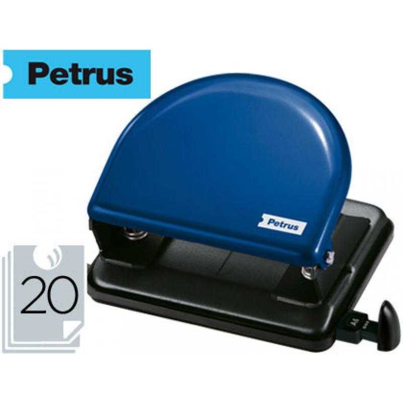 Taladrador petrus 52 azul -capacidad 20 hojas