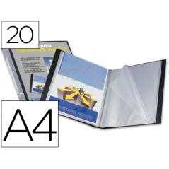 Carpeta liderpapel personaliza 37715 20 fundas canguro polipropileno din a4 negra portada y lomo personalizable