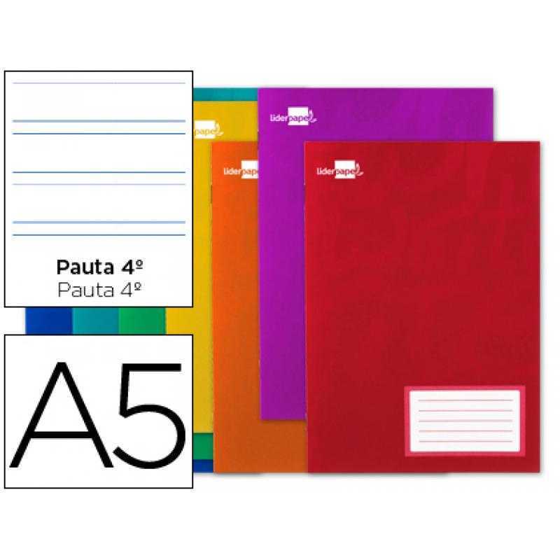 Libreta liderpapel smart a5 32 hojas 60g/m2cuadro pauta 4ª 3.5mm con margen