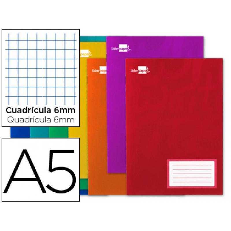 Libreta liderpapel smart a5 32 hojas 60g/m2cuadro 6mm con margen