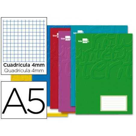 Libreta liderpapel smart a5 32 hojas 60g/m2cuadro 4mm con margen