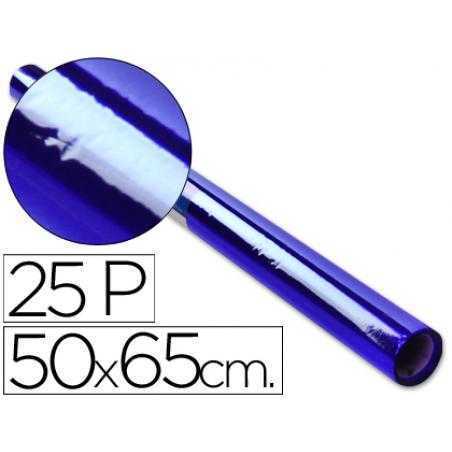 Papel celofán rollo trepado azul -25 hojas de 50x65 cm