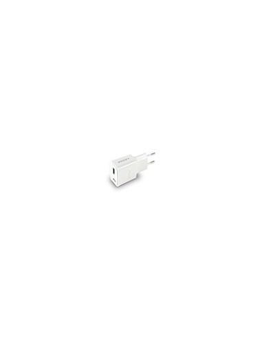 Cargador pared groovy 1 usb-a + 1 usb-c carga rapida blanco