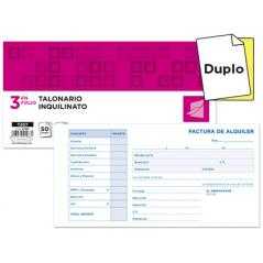 Talonario liderpapel inquilinato 3/fº original y copia t207 con codiciones e i.v.a.