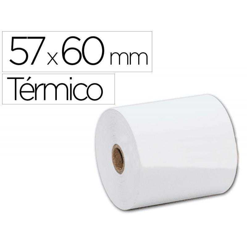 Rollo sumadora termico q-connect 57 mm ancho x 60 mm diametro sin bisfenol a