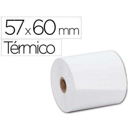 Rollo sumadora termico q-connect 57 mm ancho x 60 mm diametro sin bisfenol a