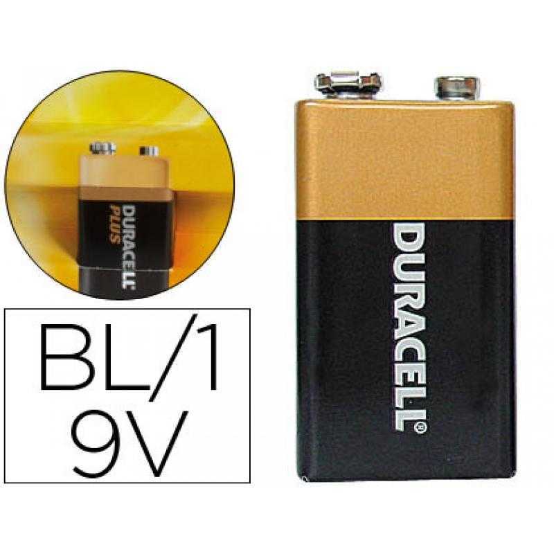 Pila duracell alcalina plus 9 volt blister con 1 pila