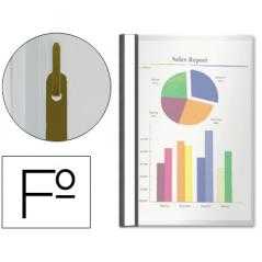Carpeta dossier fastener plastico esselte folio negra