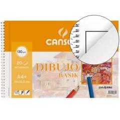 Bloc dibujo basik din a4+ espiral 23 x 32.5 cm 20 hojas microperforado con recuadro