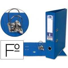 Archivador de palanca liderpapel folio documenta forrado pvc con rado lomo 75mm azul compresor metalico