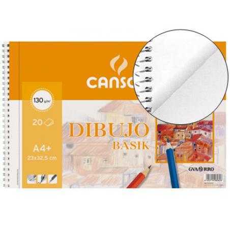 Bloc dibujo basik din a4+ espiral 23 x 32.5 cm 20 hojas microperforado