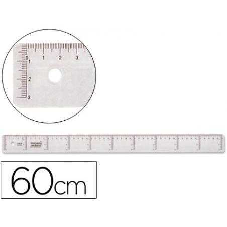 Regla liderpapel plastico cristal 60 cm