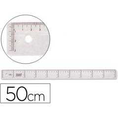 Regla liderpapel plastico cristal 50 cm