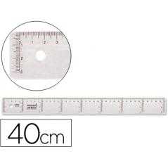 Regla liderpapel plastico cristal 40 cm