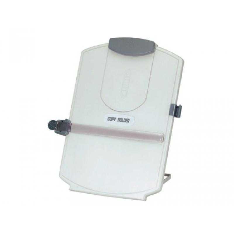 Atril para ordenador de sobremesa q-connect base regulable de plastico