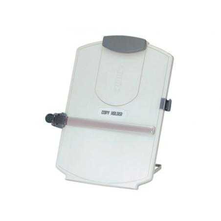 Atril para ordenador de sobremesa q-connect base regulable de plastico
