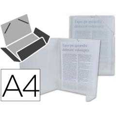 Carpeta liderpapel gomas solapas 34964 polipropileno din a4 transparente translucido