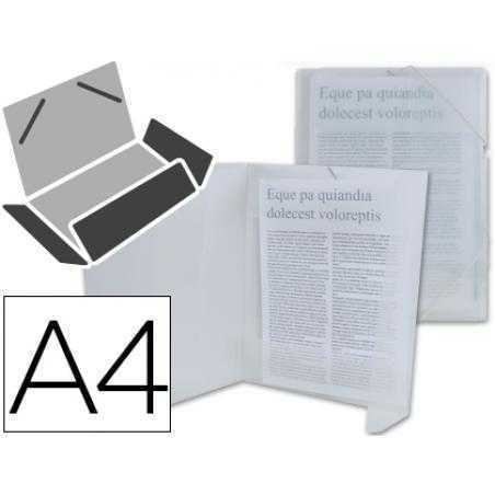 Carpeta liderpapel gomas solapas 34964 polipropileno din a4 transparente translucido