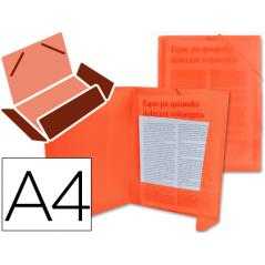 Carpeta liderpapel gomas solapas 34960 polipropileno din a4 rojo translucido