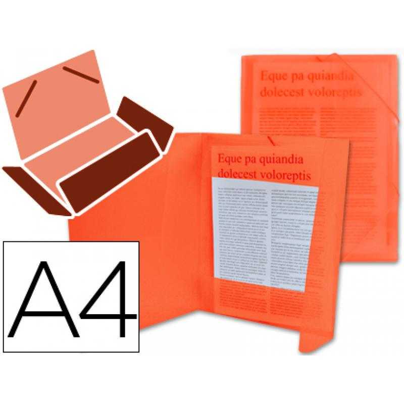Carpeta liderpapel gomas solapas 34960 polipropileno din a4 rojo translucido