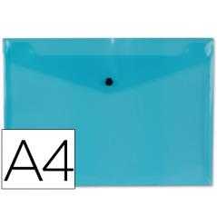 Carpeta liderpapel dossier broche 34042 polipropileno din a4 azul transparente 50 hojas