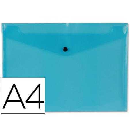 Carpeta liderpapel dossier broche 34042 polipropileno din a4 azul transparente 50 hojas