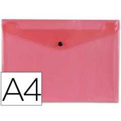 Carpeta liderpapel dossier broche 34040 polipropileno din a4 roja transparente 50 hojas