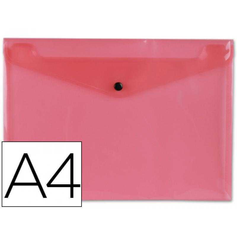 Carpeta liderpapel dossier broche 34040 polipropileno din a4 roja transparente 50 hojas