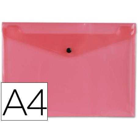 Carpeta liderpapel dossier broche 34040 polipropileno din a4 roja transparente 50 hojas