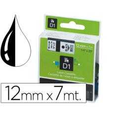 Cinta dymo 1000 negro-blanco 12mm x 7mt d1