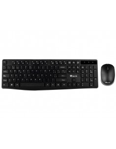 Set teclado y raton ngs harmony inalambrico silencioso con 12 teclas multimedia color negro