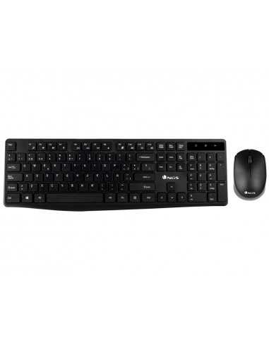 Set teclado y raton ngs harmony inalambrico silencioso con 12 teclas multimedia color negro