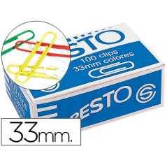 Clips colores paper -caja de 100