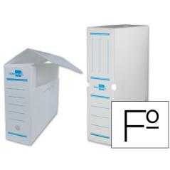 Caja archivo definitivo plastico liderpapel lomo 100 mm blanco 360x100x260 mm