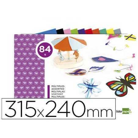 Bloc trabajos manuales liderpapel multiple 240x315mm 84 hojas colores surtidos
