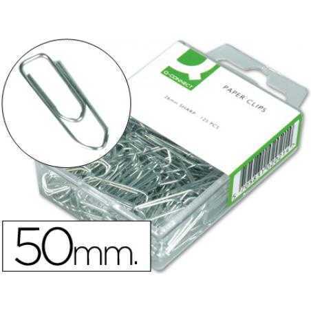 Clips niquelados q-connect nº4 50 mm caja de 100