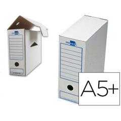 Caja archivo definitivo liderpapel 103 cuarto carton reciclado 325g/m2 lomo 105 mm blanco 278x105x213 mm
