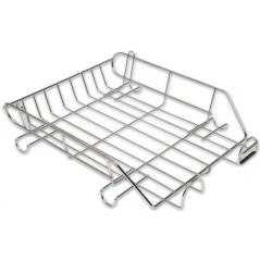 Bandeja sobremesa metalica q-connect cromada 370x275 mm
